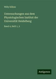 Cover von Untersuchungen aus dem Physiologischen Institut der Universität Heidelberg