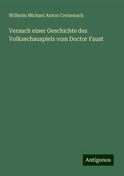 Cover von Versuch einer Geschichte des Volksschauspiels vom Doctor Faust