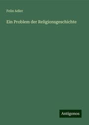 Cover von Ein Problem der Religionsgeschichte