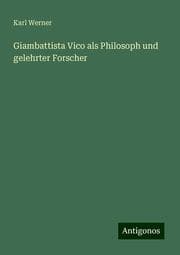 Cover von Giambattista Vico als Philosoph und gelehrter Forscher