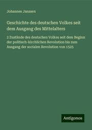 Cover von Geschichte des deutschen Volkes seit dem Ausgang des Mittelalters
