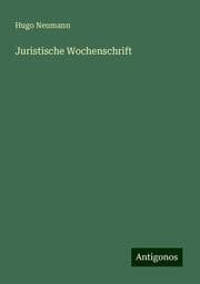 Cover von Juristische Wochenschrift