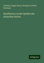 Cover von Handlexicon zu den Quellen des römischen Rechts