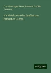 Cover von Handlexicon zu den Quellen des römischen Rechts