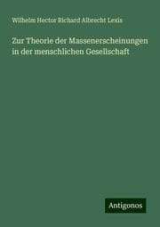 Cover von Zur Theorie der Massenerscheinungen in der menschlichen Gesellschaft