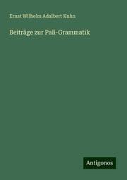 Cover von Beiträge zur Pali-Grammatik
