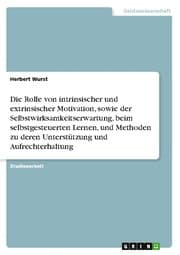 Cover von Die Rolle von intrinsischer und extrinsischer Motivation, sowie der Selbstwirksamkeitserwartung, beim selbstgesteuerten Lernen, und Methoden zu deren Unterstützung und Aufrechterhaltung