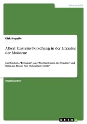 Cover von Albert Einsteins Forschung in der Literatur der Moderne