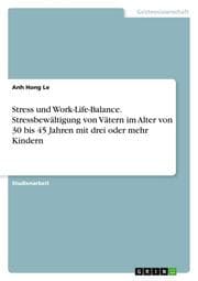 Cover von Stress und Work-Life-Balance. Stressbewältigung von Vätern im Alter von 30 bis 45 Jahren mit drei oder mehr Kindern