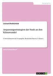 Cover von Anpassungsstrategien der Stadt an den Klimawandel