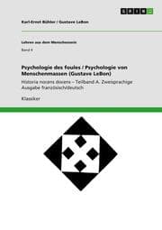 Cover von Psychologie des foules / Psychologie von Menschenmassen (Gustave LeBon)