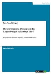 Cover von Die europäische Dimension des Regensburger Reichstags 1594