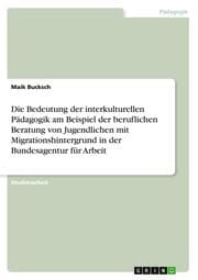 Cover von Die Bedeutung der interkulturellen Pädagogik am Beispiel der beruflichen Beratung von Jugendlichen mit Migrationshintergrund in der Bundesagentur für Arbeit