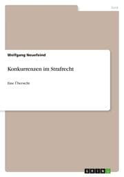 Cover von Konkurrenzen im Strafrecht