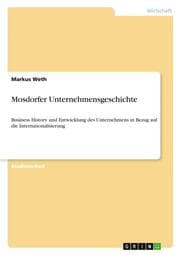 Cover von Mosdorfer Unternehmensgeschichte