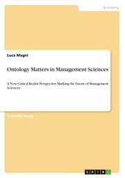 Cover von Ontology Matters in Management Sciences