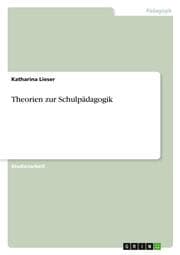 Cover von Theorien zur Schulpädagogik