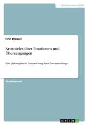 Cover von Aristoteles über Emotionen und Überzeugungen