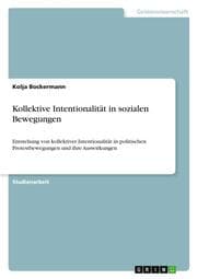 Cover von Kollektive Intentionalität in sozialen Bewegungen