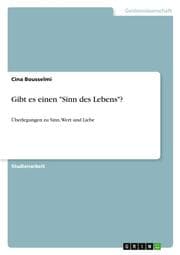 Cover von Gibt es einen 'Sinn des Lebens'?