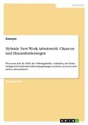 Cover von Hybride New Work Arbeitswelt. Chancen und Herausforderungen
