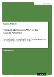 Cover von Vernunft als brisantes Wort in der Corona-Pandemie