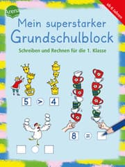 Cover von Mein superstarker Grundschulblock - Schreiben und Rechnen für die 1. Klasse