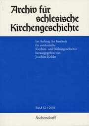 Cover von Archiv für schlesische Kirchengeschichte 62/2004