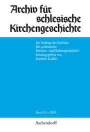 Cover von Archiv für Schlesische Kirchengeschichte 63/2005