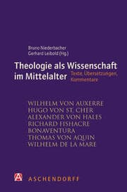 Cover von Theologie als Wissenschaft im Mittelalter