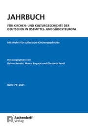 Cover von Jahrbuch für Kirchen- und Kulturgeschichte der Deutschen in Ostmittel- und Südosteuropa, Band 79 - 2021