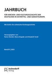 Cover von Jahrbuch für Kirchen- und Kulturgeschichte der Deutschen in Ostmittel- und Südosteuropa, Band 81-2023