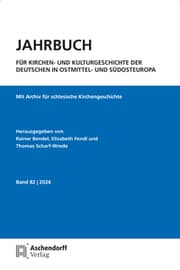Cover von Jahrbuch für Kirchen- und Kulturgeschichte der Deutschen in Ostmittel- und Südosteuropa 82/2024