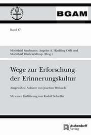 Cover von Wege zur Erforschung der Erinnerungskultur