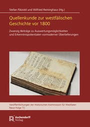 Cover von Quellenkunde zur westfälischen Geschichte vor 1800