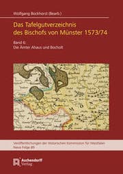 Cover von Das Tafelgutverzeichnis des Bischofs von Münster 1573/74.