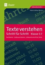 Cover von Texte verstehen - Schritt für Schritt