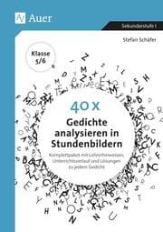 Cover von 40 x Gedichte analysieren in Stundenbildern 5-6