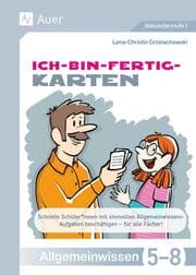 Cover von Ich-bin-fertig-Karten Allgemeinwissen Klassen 5-8