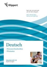 Cover von Personen beschreiben - Wortarten