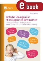 Cover von Einfache Übungen zur Phonologischen Bewusstheit