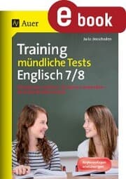 Cover von Training mündliche Tests Englisch 7-8