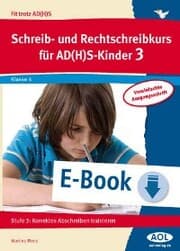 Cover von Schreib-/Rechtschreibkurs für AD(H)S-Kinder 3 VA