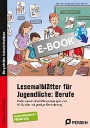 Cover von Lesemalblätter für Jugendliche: Berufe