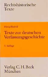 Cover von Texte zur deutschen Verfassungsgeschichte