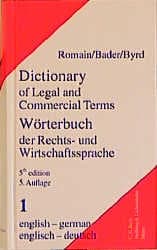 Cover von Wörterbuch der Rechts- und Wirtschaftssprache Teil I: Englisch - Deutsch