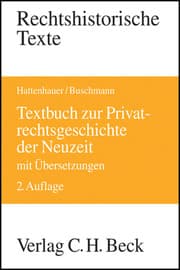Cover von Textbuch zur Privatrechtsgeschichte der Neuzeit