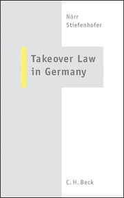 Cover von Takeover Law in Germany
