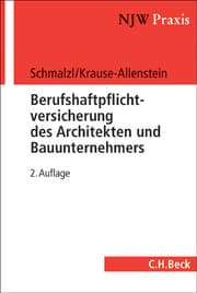 Cover von Die Berufshaftpflichtversicherung des Architekten und Bauunternehmers