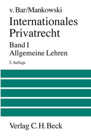 Cover von Internationales Privatrecht 1: Allgemeine Lehren